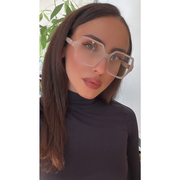 NEW Givenchy GV5005iI Beige Square Eyeglasses Frames - Picture 2 of 9